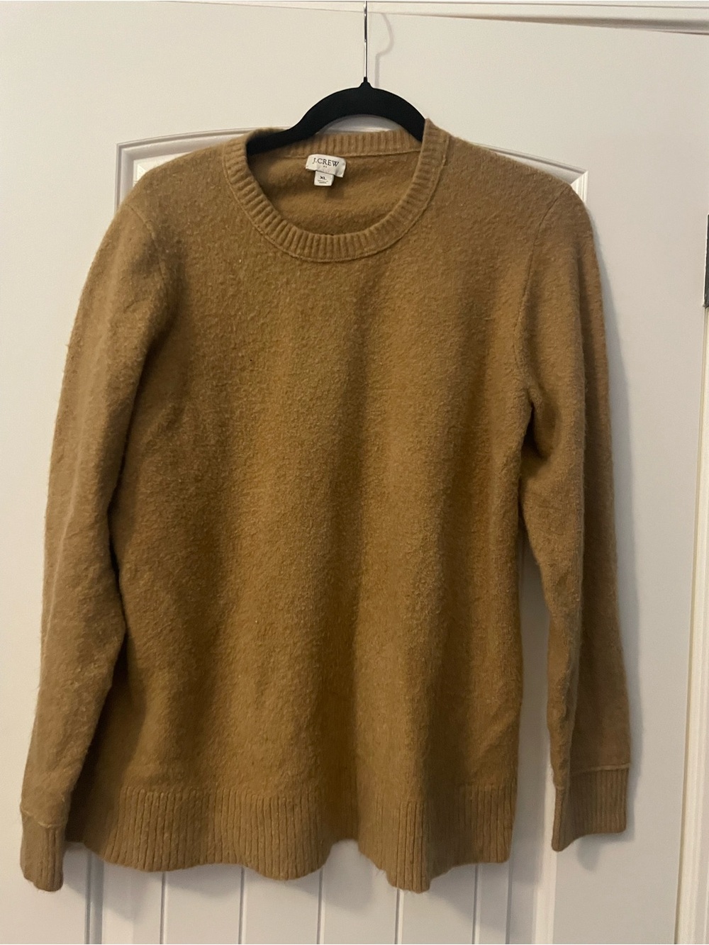 J. Crew Crewneck Sweater in Camel Tan